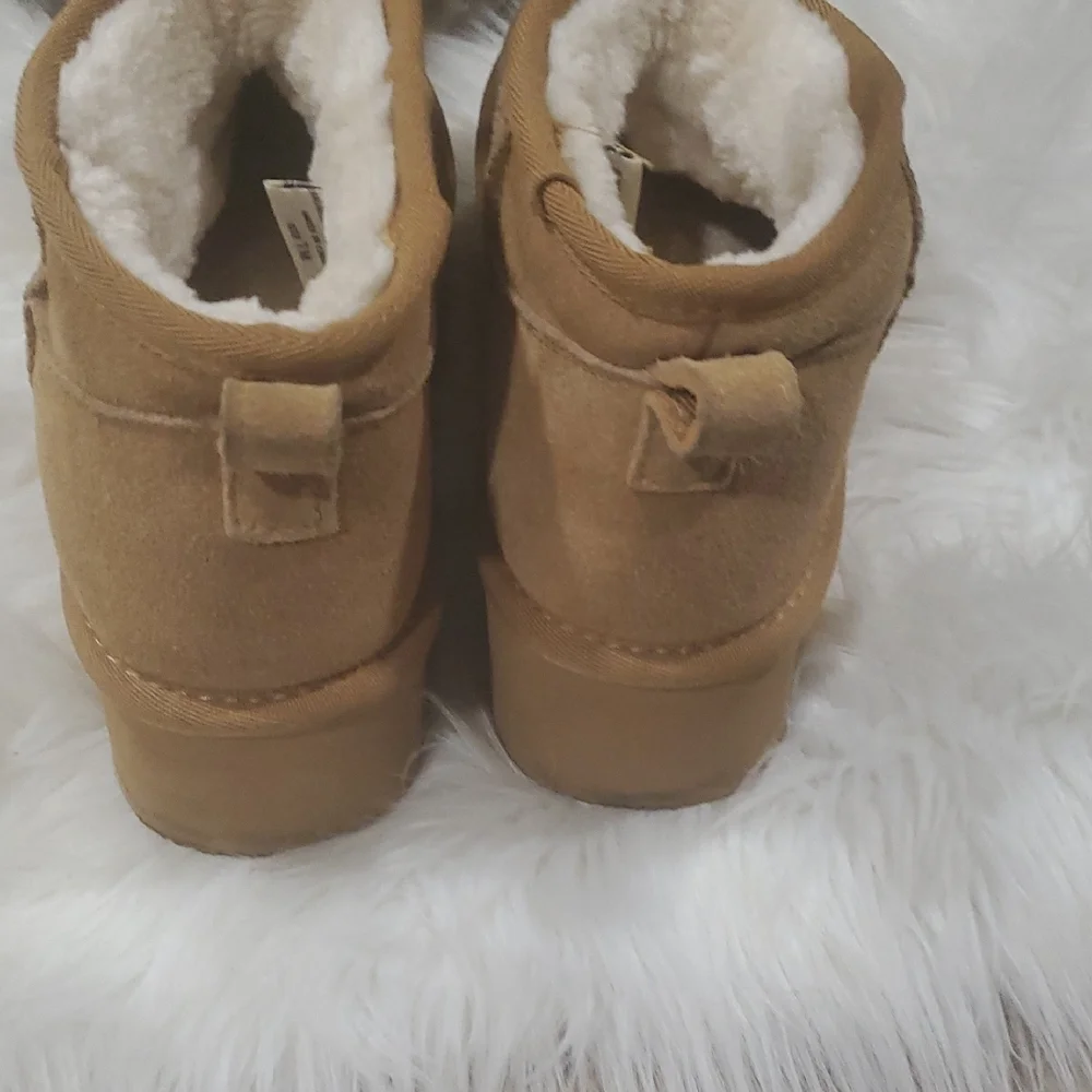 Cushion aire Tan Wedge Winter Boots - Picture 6 of 16
